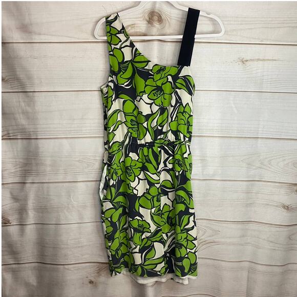 Worth Green & Purple Floral Print Sleeveless Dress Size 8 - Picture 3 of 5